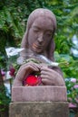 Beautiful lady ` I wish ` sculpted by Arthur Fleischmann 1896-1990 presented to the Royal Botanic gardens Sydney.